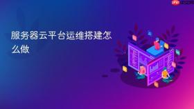 服务器云平台运维搭建怎么做