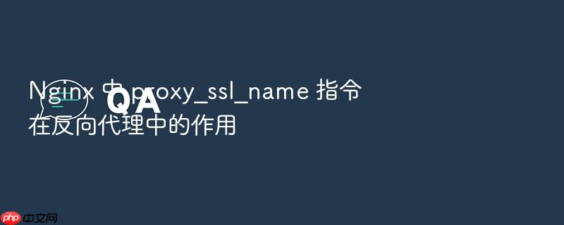 nginx 中 proxy_ssl_name 指令在反向代理中的作用
