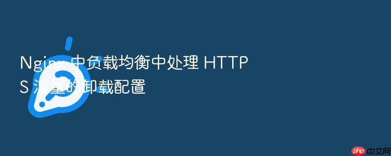 nginx 中负载均衡中处理 https 流量的卸载配置