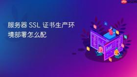 服务器 ssl 证书生产环境部署怎么配