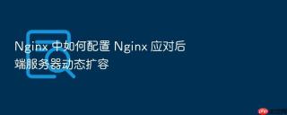 nginx 中如何配置 nginx 应对后端服务器动态扩容