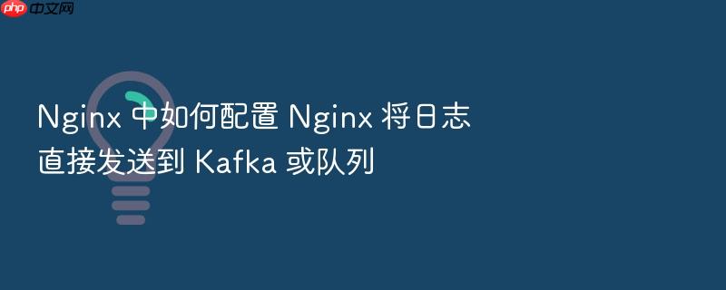 nginx 中如何配置 nginx 将日志直接发送到 kafka 或队列
