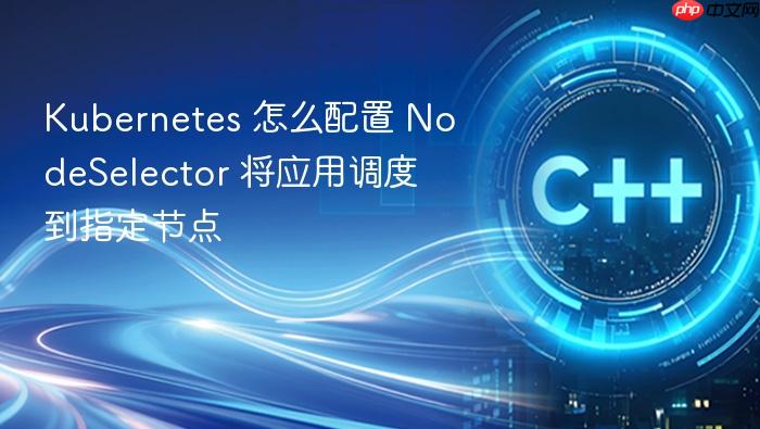 kubernetes 怎么配置 nodeselector 将应用调度到指定节点