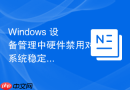 Windows 设备管理中硬件禁用对系统稳定性的影响