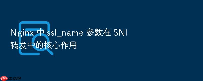 nginx 中 ssl_name 参数在 sni 转发中的核心作用