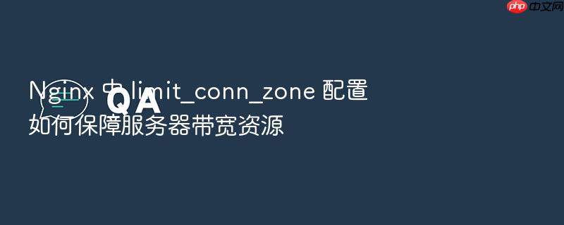 nginx 中 limit_conn_zone 配置如何保障服务器带宽资源