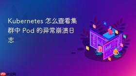 Kubernetes 怎么查看集群中 Pod 的异常崩溃日志