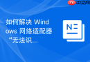 如何解决 Windows 网络适配器“无法识别的公共网络”问题
