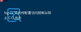 nginx 中如何配置访问控制以防止 cc 攻击