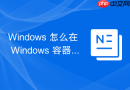 Windows 怎么在 Windows 容器中配置静态 IP 地址与 DNS 参数