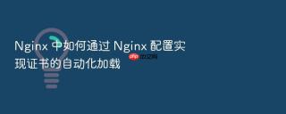nginx 中如何通过 nginx 配置实现证书的自动化加载