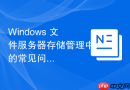 Windows 文件服务器存储管理中的常见问题