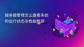 服务器管理怎么查看系统的运行状态与性能瓶颈