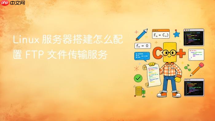 linux 服务器搭建怎么配置 ftp 文件传输服务