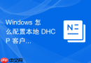 Windows 怎么配置本地 DHCP 客户端强行释放并重新获取局域网 IP