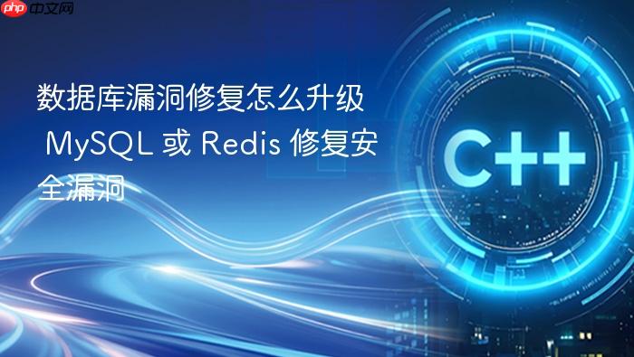 数据库漏洞修复怎么升级 mysql 或 redis 修复安全漏洞