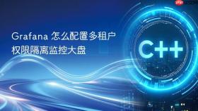 Grafana 怎么配置多租户权限隔离监控大盘