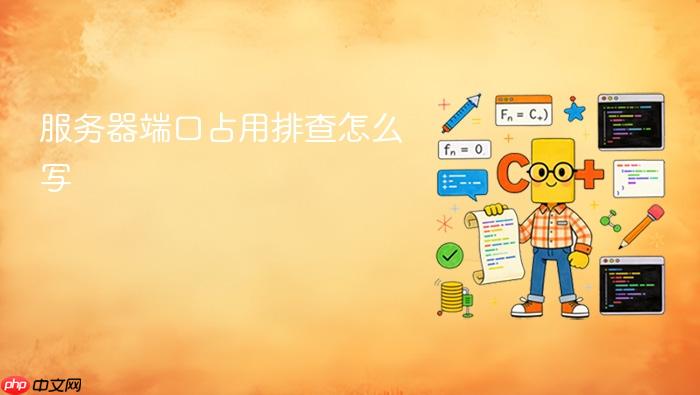 服务器端口占用排查怎么写