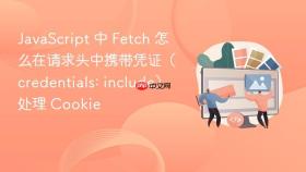 javascript 中 fetch 怎么在请求头中携带凭证(credentials: include)处理 cookie