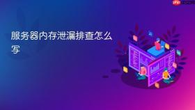 服务器内存泄漏排查怎么写