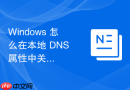 Windows 怎么在本地 DNS 属性中关闭递归查询以防范外部 DNS 放大攻击