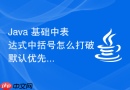 Java 基础中表达式中括号怎么打破默认优先级
