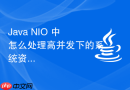 java nio 中怎么处理高并发下的系统资源耗尽