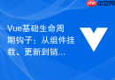 Vue基础生命周期钩子：从组件挂载、更新到销毁的执行流程