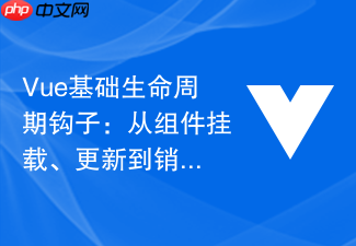 vue基础生命周期钩子:从组件挂载、更新到销毁的执行流程