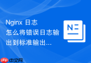 nginx 日志怎么将错误日志输出到标准输出便于容器化收集