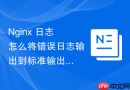 Nginx 日志怎么将错误日志输出到标准输出便于容器化收集