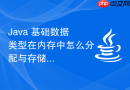 Java 基础数据类型在内存中怎么分配与存储