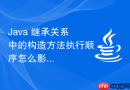 Java 继承关系中的构造方法执行顺序怎么影响对象初始化