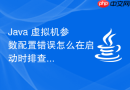 Java 虚拟机参数配置错误怎么在启动时排查