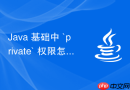 Java 基础中 `private` 权限怎么实现类内部封装