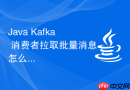 java kafka 消费者拉取批量消息怎么优化处理性能