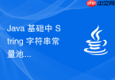 Java 基础中 String 字符串常量池怎么优化内存存储