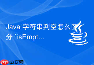 java 字符串判空怎么区分 `isempty` 和 `isblank`