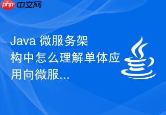 java 微服务架构中怎么理解单体应用向微服务拆分