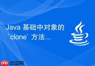 java 基础中对象的 `clone` 方法怎么实现浅拷贝