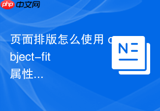 页面排版怎么使用 object-fit 属性裁剪和填充图片