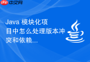 java 模块化项目中怎么处理版本冲突和依赖缺失