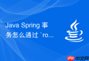 Java Spring 事务怎么通过 `rollbackFor` 指定异常回滚