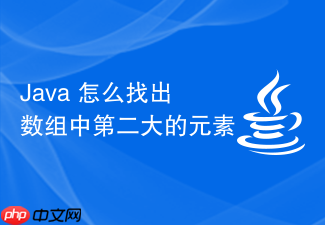 java 怎么找出数组中第二大的元素