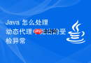 java 怎么处理动态代理中抛出的受检异常