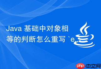 java 基础中对象相等的判断怎么重写 `equals`