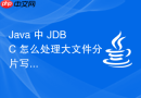 java 中 jdbc 怎么处理大文件分片写入数据库