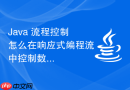 Java 流程控制怎么在响应式编程流中控制数据的背压与流向