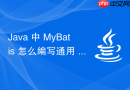 Java 中 MyBatis 怎么编写通用 Mapper 简化 CRUD 操作