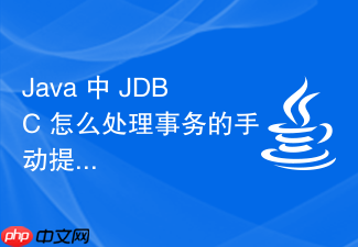 java 中 jdbc 怎么处理事务的手动提交与回滚